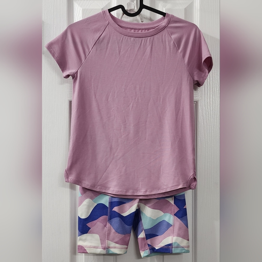 Athlectic Works Shirt and Colorful Shorts Set Size: 7/8